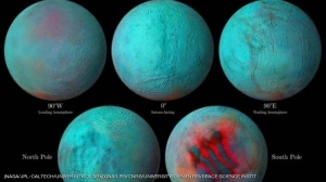 صور فضائية تثبت وجود ( جليد جديد) على سطح ( قمر زحل)