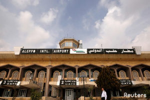 بالصور: وصول أول رحلة جوية إلى مطار حلب الدولي من بيروت بعد استئناف العمل فيه