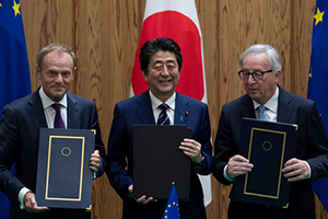 اليابان والاتحاد الأوروبي يطلقان أكبر منطقة اقتصادية مفتوحة في العالم
