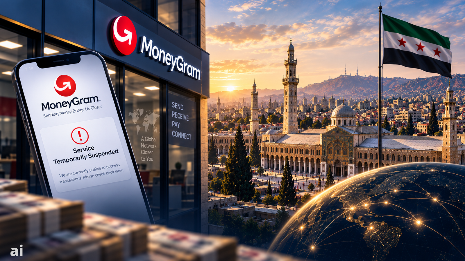 حوالات «MoneyGram» إلى سوريا معلّقة.. متى يمكن استلام الأموال؟