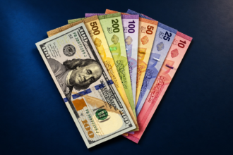أوراق نقدية من الدولار الأميركي والليرة السورية، صورة توضيحية لخبر سعر الدولار في سوريا